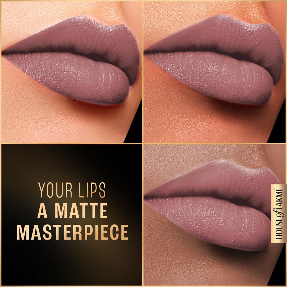 Lakme Forever Matte Liquid Lip Colour, Long-Lasting Liquid Lipstick, Lightweight & Transferproof, Smudgeproof - Nude Bloom 5.6ml - View 4 of 7