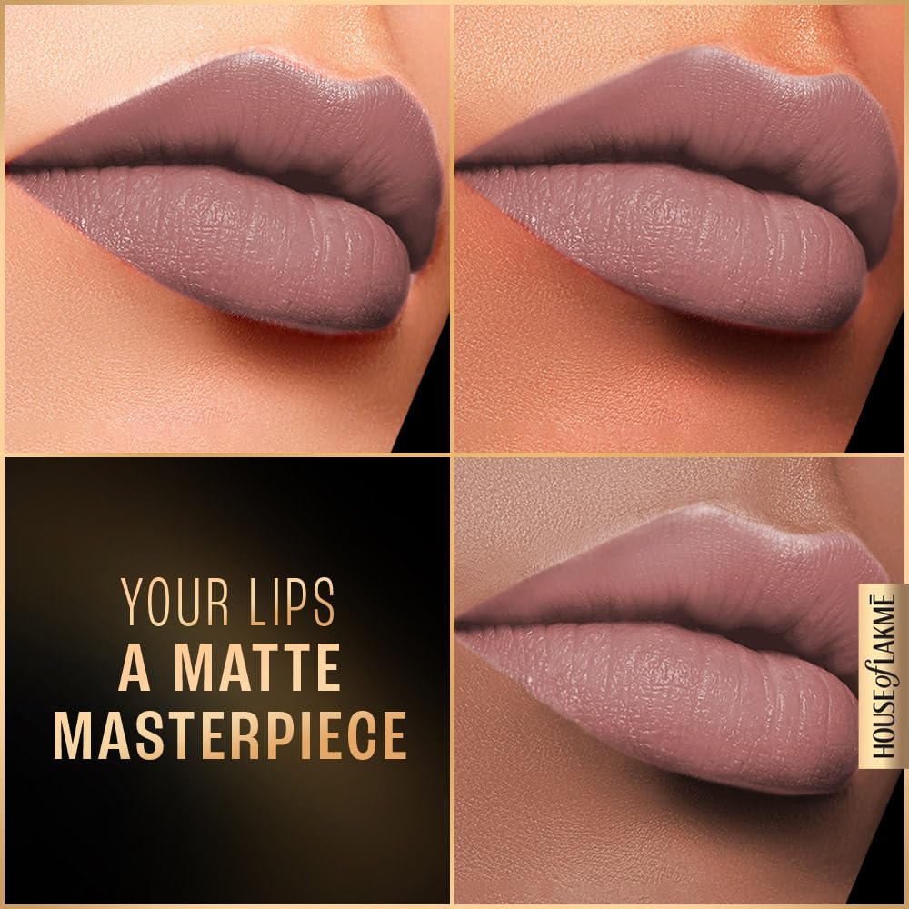 Lakme Forever Matte Liquid Lip Colour, Long-Lasting Liquid Lipstick, Lightweight & Transferproof, Smudgeproof - Nude Hue 5.6ml - View 3 of 8