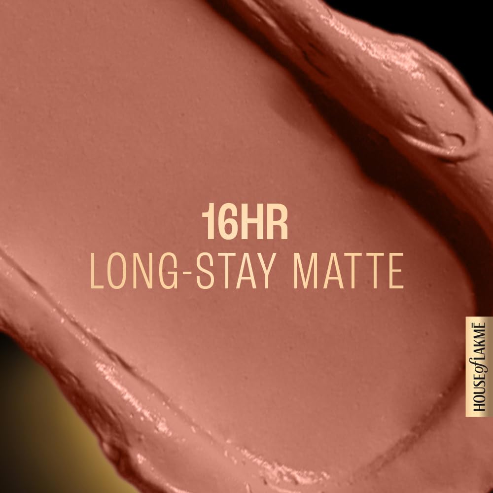 LAKMÉ LAKM Lakme Forever Matte Liquid Lip Colour, Long-Lasting Lipstick, Lightweight & Transferproof, Smudgeproof - Nude Latte 5.6ml | 6Ml - View 6 of 8