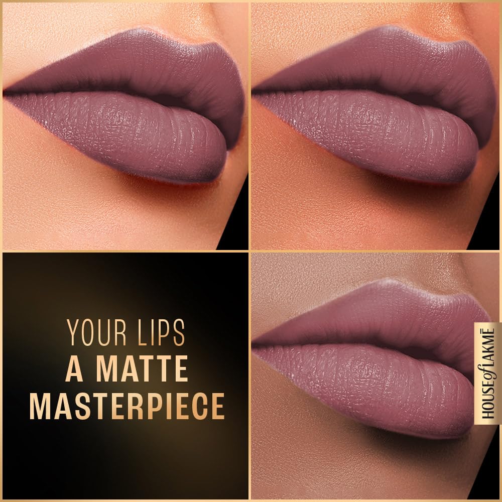 Lakme Forever Matte Liquid Lip Colour, Long-Lasting Liquid Lipstick, Lightweight & Transferproof, Smudgeproof - Pink Dust 5.6ml - View 6 of 8