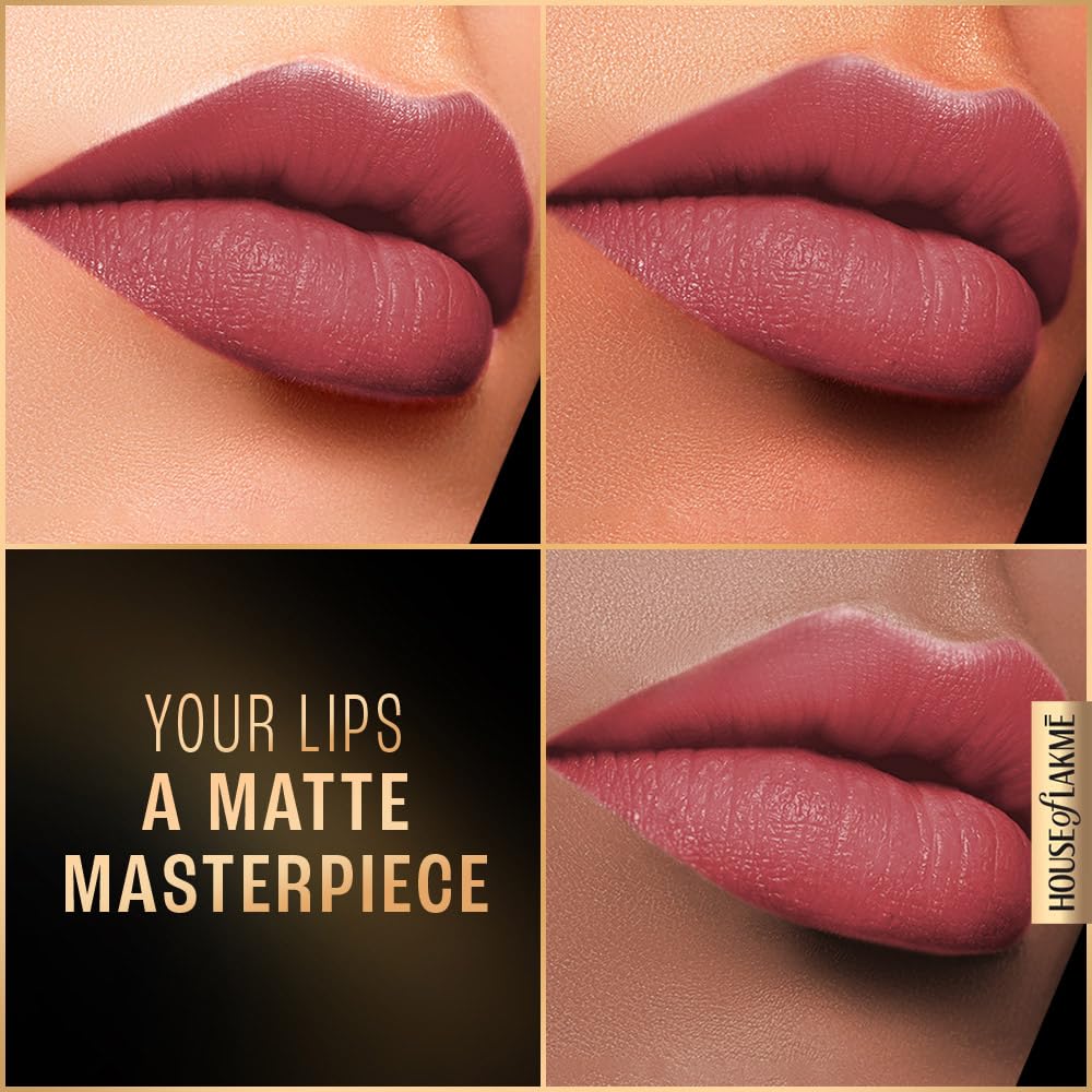 Lakme Forever Matte Liquid Lip Colour, Long-Lasting Liquid Lipstick, Lightweight & Transferproof, Smudgeproof - Pink Peach, 5.6ml - View 5 of 8