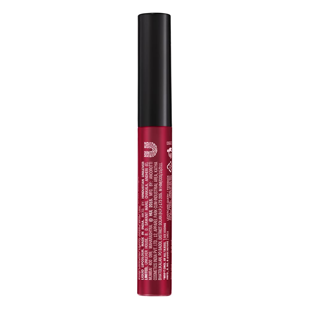 Lakmé Forever Matte Liquid Lip Colour, Red Sangria, 5.6 ml - View 8 of 8