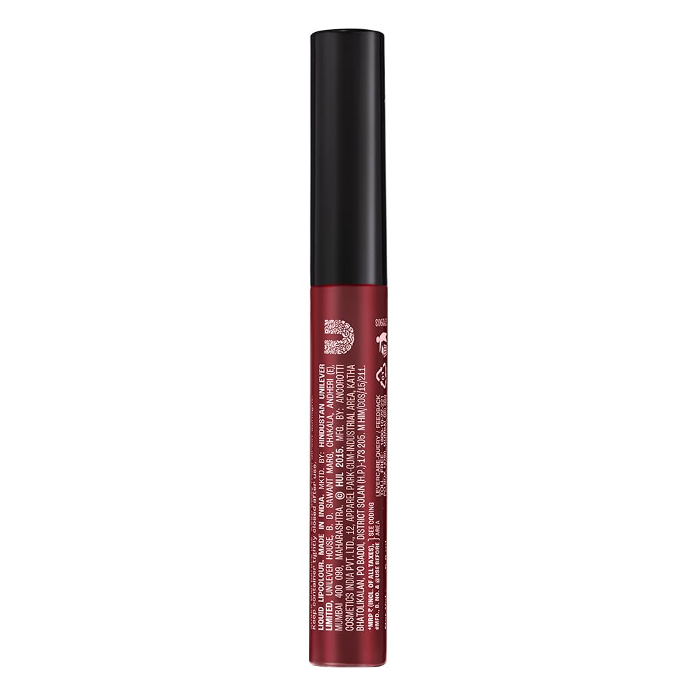 LAKMÉ LAKM Lakme Forever Matte Liquid Lip Colour, Long-Lasting Lipstick, Lightweight & Transferproof, Smudgeproof - Wine Touch, 5.6ml | 6Ml - View 8 of 8