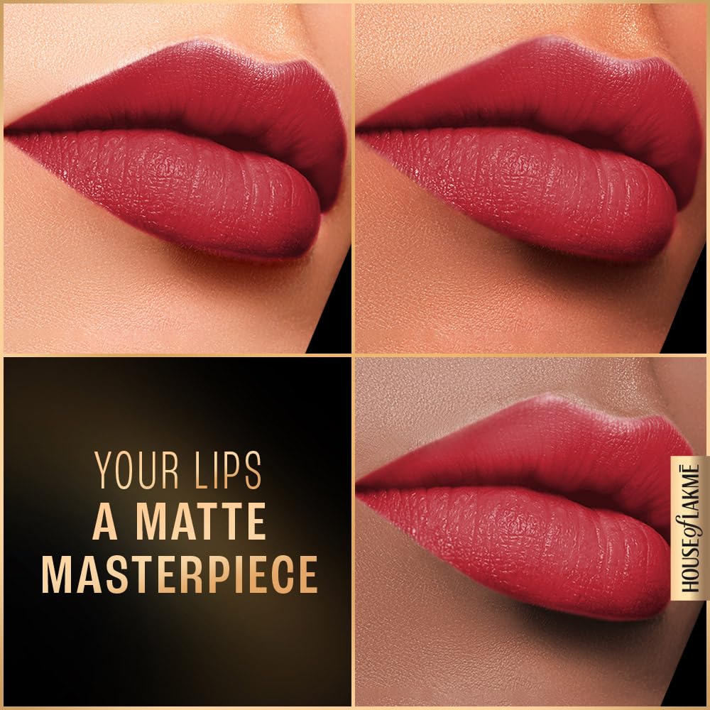Lakmé Forever Matte Liquid Lip Colour, Red Carpet, 5.6 ml - View 2 of 3