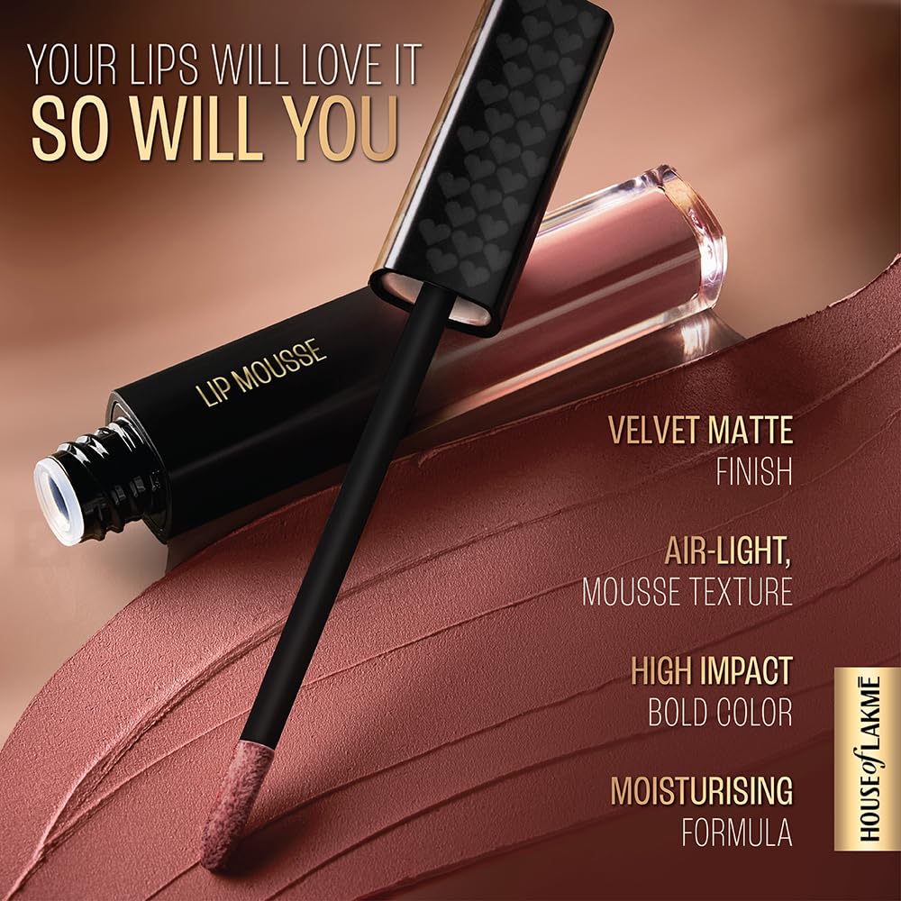 Lakme Xtraordin-airy Lip Mousse Lets Talk Nude - View 4 of 7