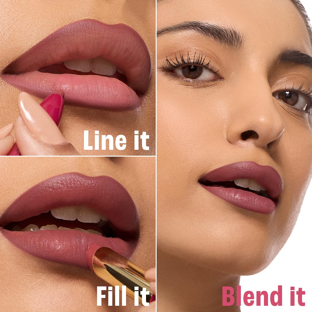 Lakme 9to5 Hya Beach Edit, Lipstick + Liner Duo, Tanline Rose, Infused with Hyaluronic Acid, Vitamin E, Jojoba Oil, Comfortable Matte Finish, SPF Powered, Hydrating Lipstick, 2+0.2 g - View 6 of 14