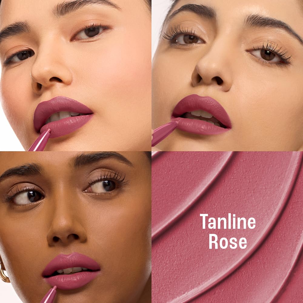 Lakme 9to5 Hya Beach Edit, Lipstick + Liner Duo, Tanline Rose, Infused with Hyaluronic Acid, Vitamin E, Jojoba Oil, Comfortable Matte Finish, SPF Powered, Hydrating Lipstick, 2+0.2 g - View 10 of 14