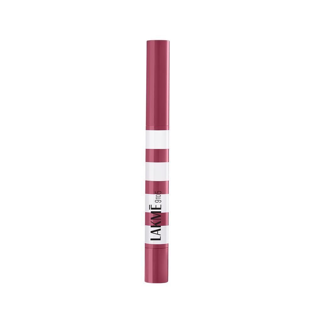 Lakme 9to5 Hya Beach Edit, Lipstick + Liner Duo, Tanline Rose, Infused with Hyaluronic Acid, Vitamin E, Jojoba Oil, Comfortable Matte Finish, SPF Powered, Hydrating Lipstick, 2+0.2 g - View 14 of 14