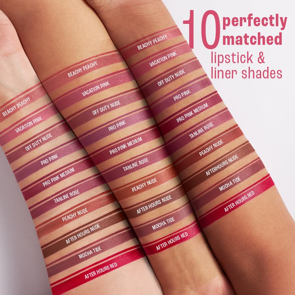 Lakme 9to5 Hya Beach Edit, Lipstick + Liner Duo, Afterhours Nude, Infused with Hyaluronic Acid, Vitamin E, Jojoba Oil, Comfortable Matte Finish, SPF Powered, Hydrating Lipstick, 2+0.2 g - View 8 of 13