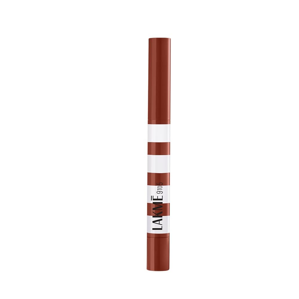 Lakme 9to5 Hya Beach Edit, Lipstick + Liner Duo, Afterhours Nude, Infused with Hyaluronic Acid, Vitamin E, Jojoba Oil, Comfortable Matte Finish, SPF Powered, Hydrating Lipstick, 2+0.2 g - View 13 of 13