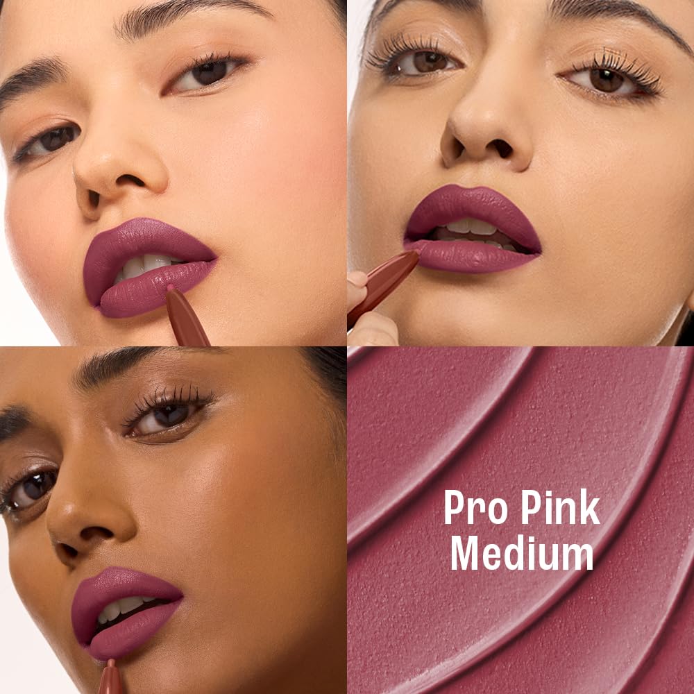 Lakme 9to5 Hya Beach Edit, Lipstick + Liner Duo, Pro Pink Medium, Infused with Hyaluronic Acid, Vitamin E, Jojoba Oil, Comfortable Matte Finish, SPF Powered, Hydrating Lipstick, 2+0.2 g - View 5 of 9
