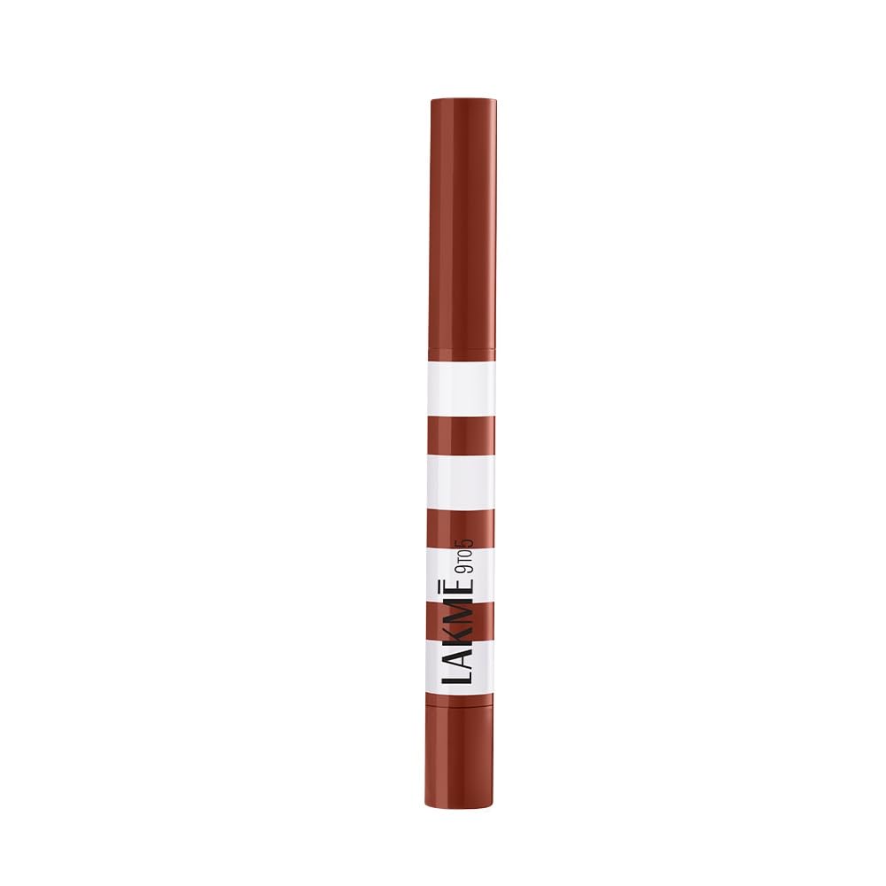 Lakme 9to5 Hya Beach Edit, Lipstick + Liner Duo, Pro Pink Medium, Infused with Hyaluronic Acid, Vitamin E, Jojoba Oil, Comfortable Matte Finish, SPF Powered, Hydrating Lipstick, 2+0.2 g - View 9 of 9