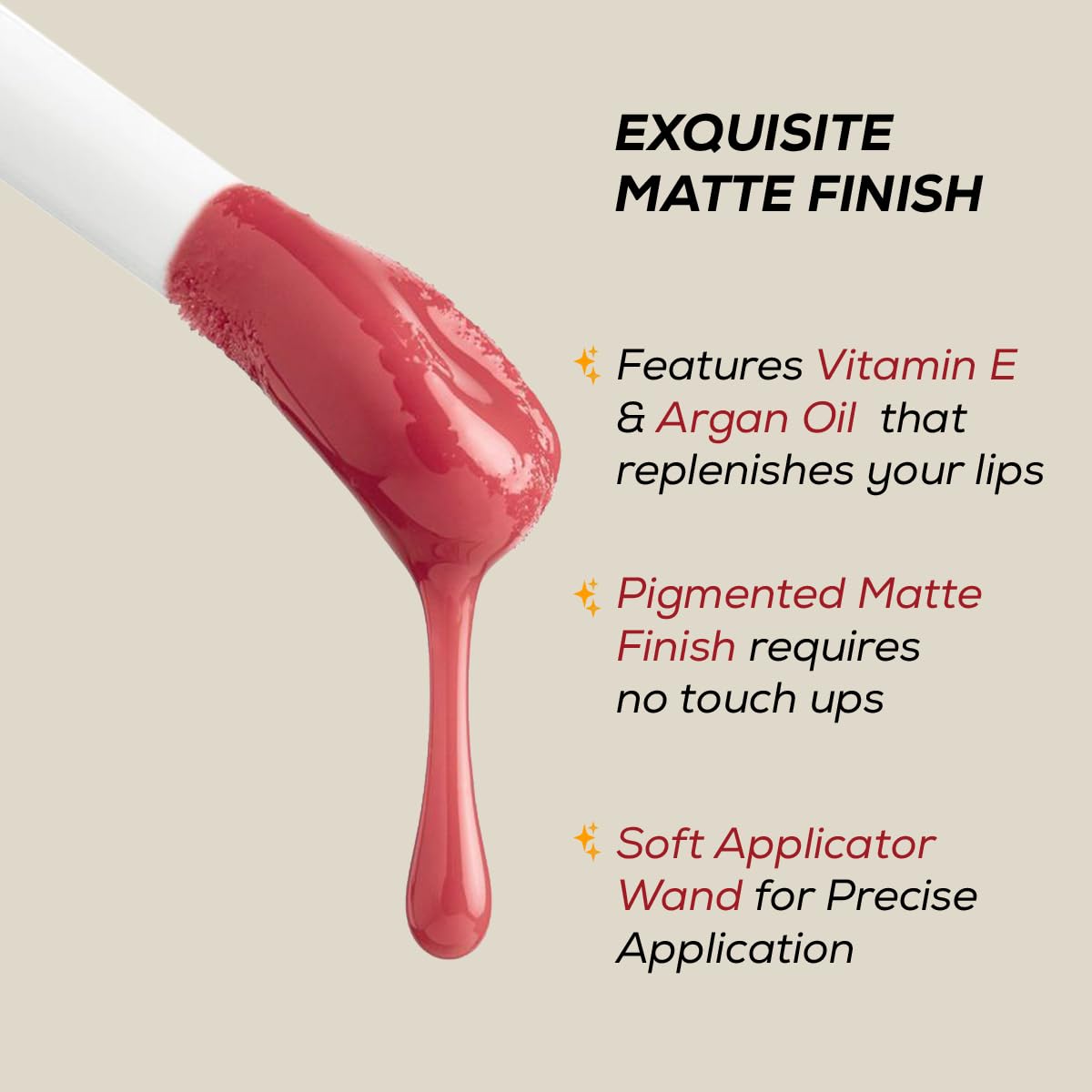 INSIGHT Professional Long Lasting Lip Color (Too Much Baggage) | Pigmented Matte Finish | Comfortable All Day Wear | Non Transferable | Enriched with Argan Oil & Vitamin E - (6g) - View 6 of 9