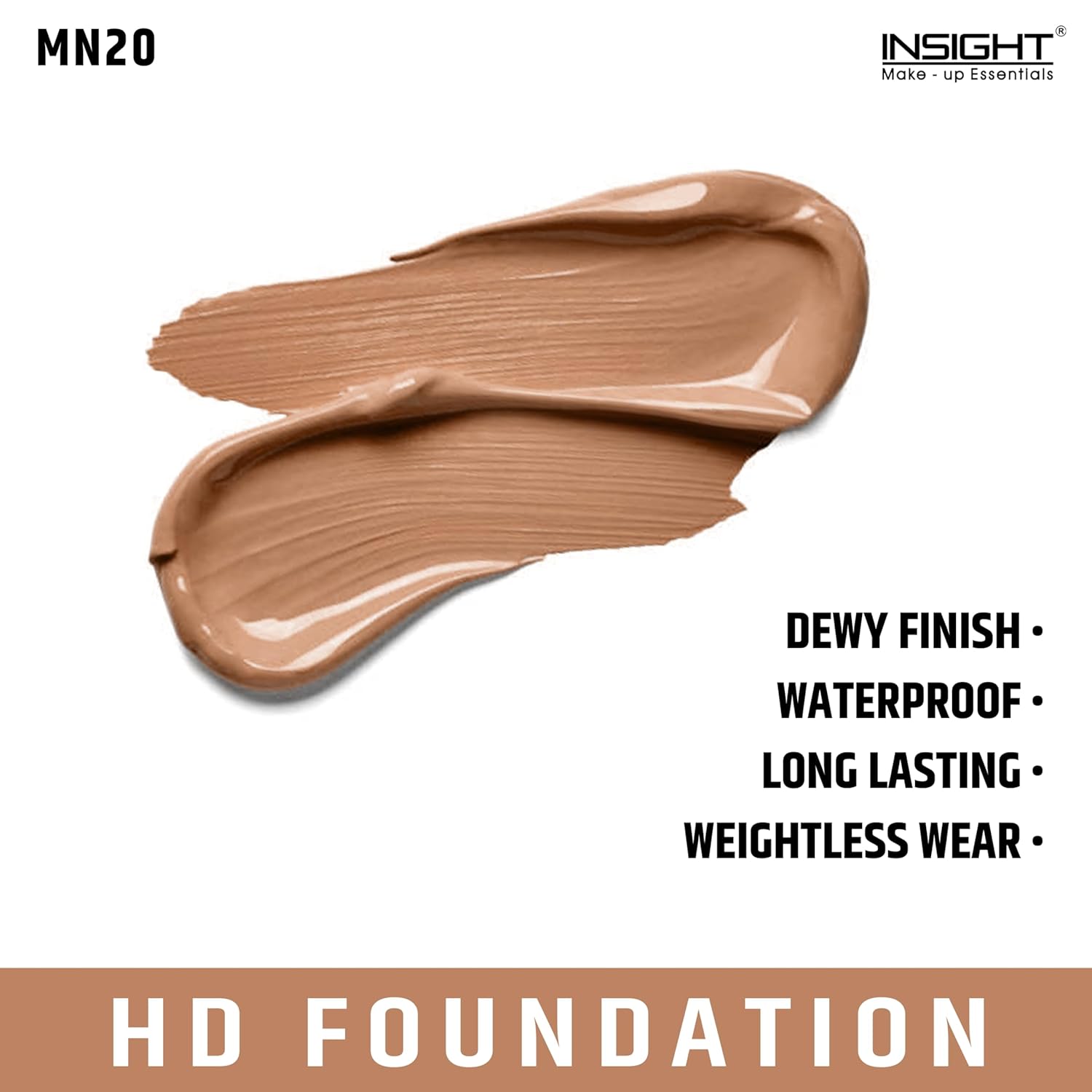 HD Foundation | Dewy Finish | High Coverage| Blurring Properties| Lightweight | Fragrance Free |Flawless Look| Shade-MN20 - View 4 of 4