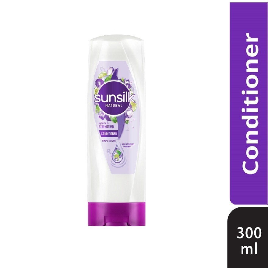SUNSILK Natural Butterfly Pea & Bergamot Conditioner 300ml - Hydrate & Strengthen(FROM MALAYSIA) - View 3 of 3