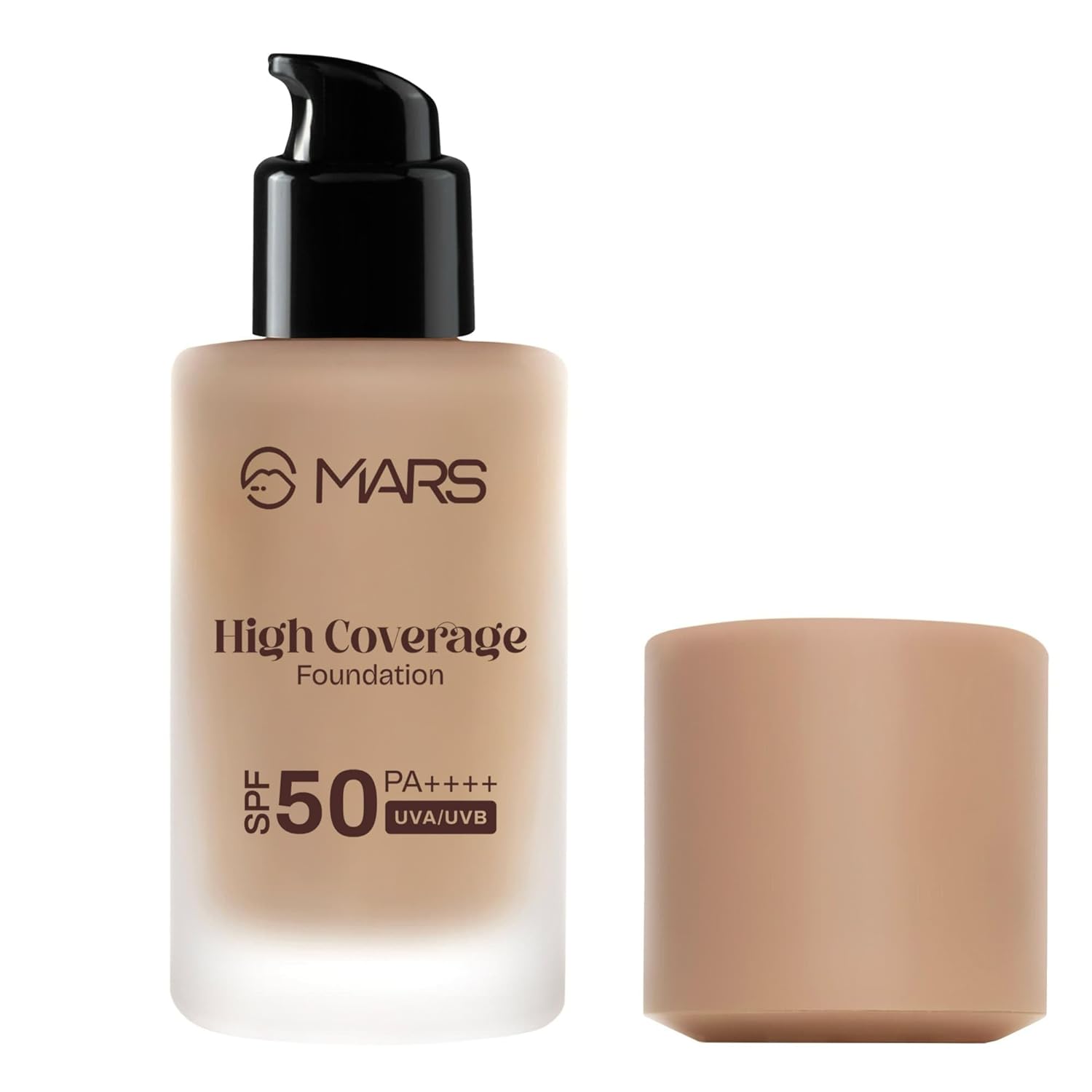 MARS SPF50 PA++++ High Coverage Foundation (40ml) | Blemish Free & Blendable Makeup | All Skin Type | IN-VIVO Tested with 5 Star UVA+UVB Protection Boots Rating (SHADE-06) - View 2 of 7