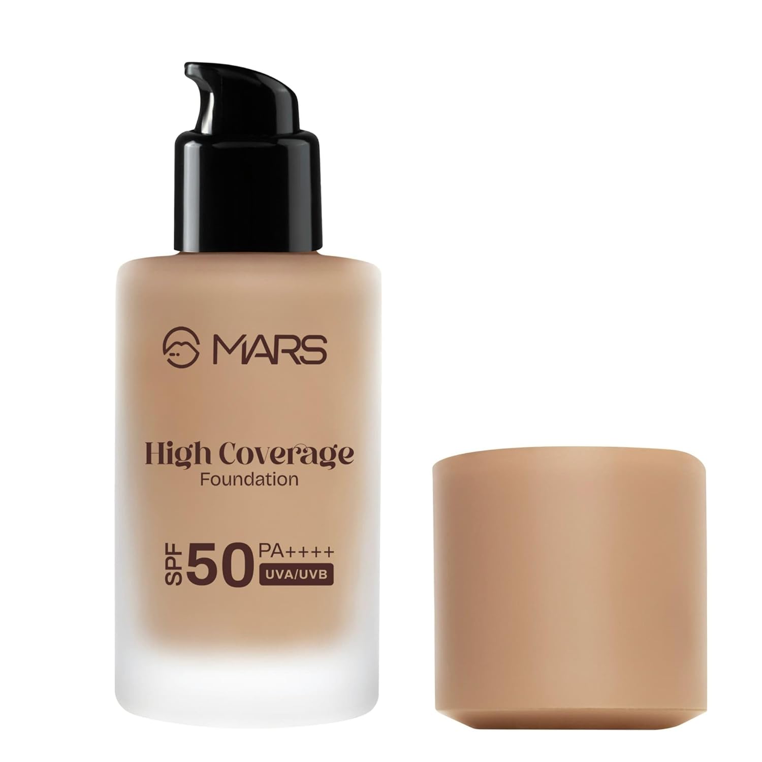 MARS SPF50 PA++++ High Coverage Foundation (40ml) | Blemish Free & Blendable Makeup | All Skin Type | IN-VIVO Tested with 5 Star UVA+UVB Protection Boots Rating (SHADE-5.5) - View 2 of 7