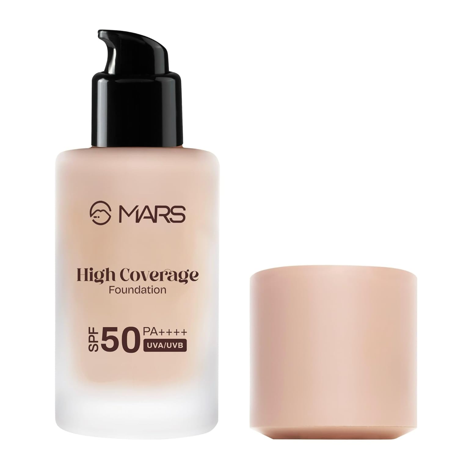 MARS SPF50 PA++++ High Coverage Foundation (40ml) | Blemish Free & Blendable Makeup | All Skin Type | IN-VIVO Tested with 5 Star UVA+UVB Protection Boots Rating (SHADE-01) - View 2 of 7