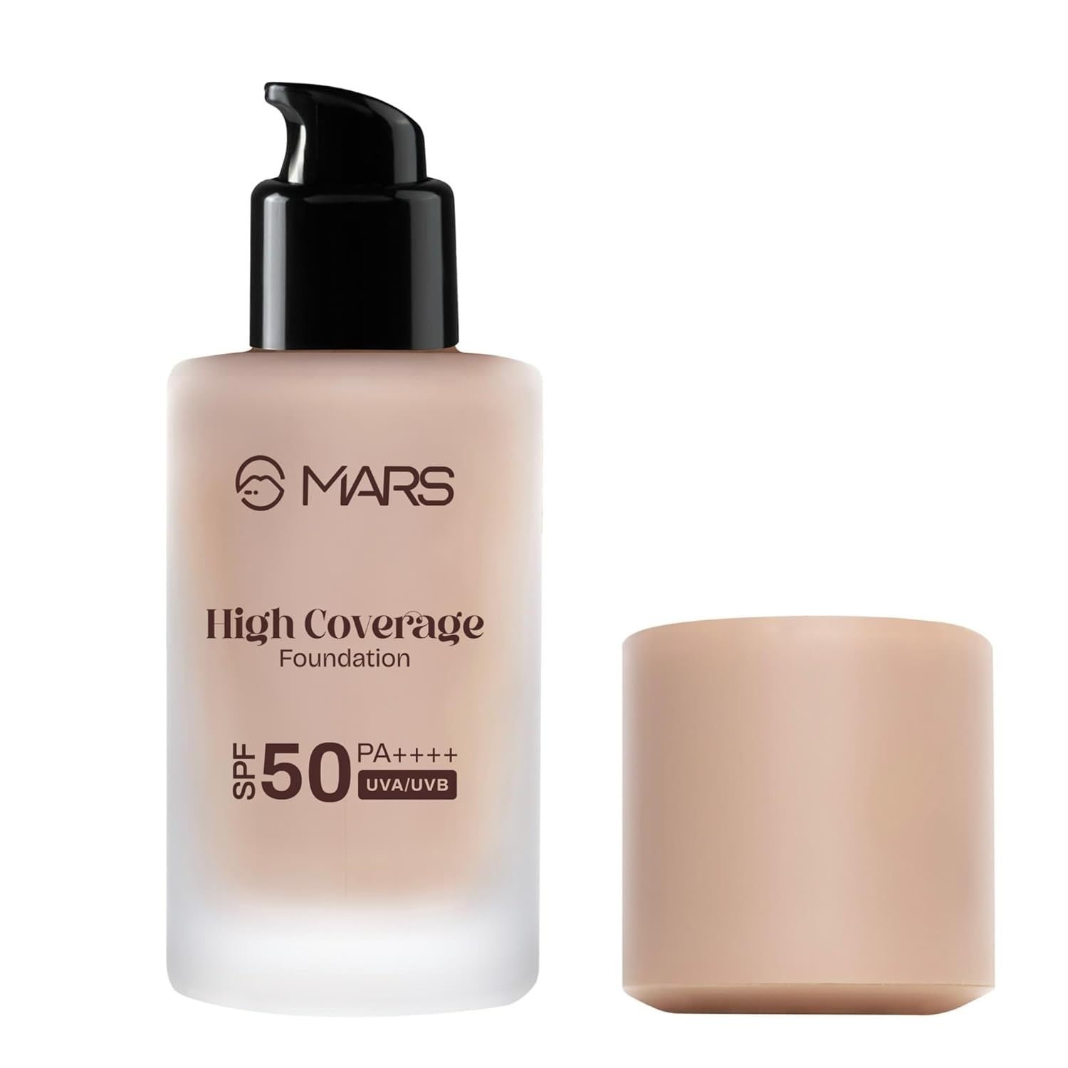 MARS SPF50 PA++++ High Coverage Foundation (40ml) | Blemish Free & Blendable Makeup | All Skin Type | IN-VIVO Tested with 5 Star UVA+UVB Protection Boots Rating (SHADE-02) - View 2 of 7