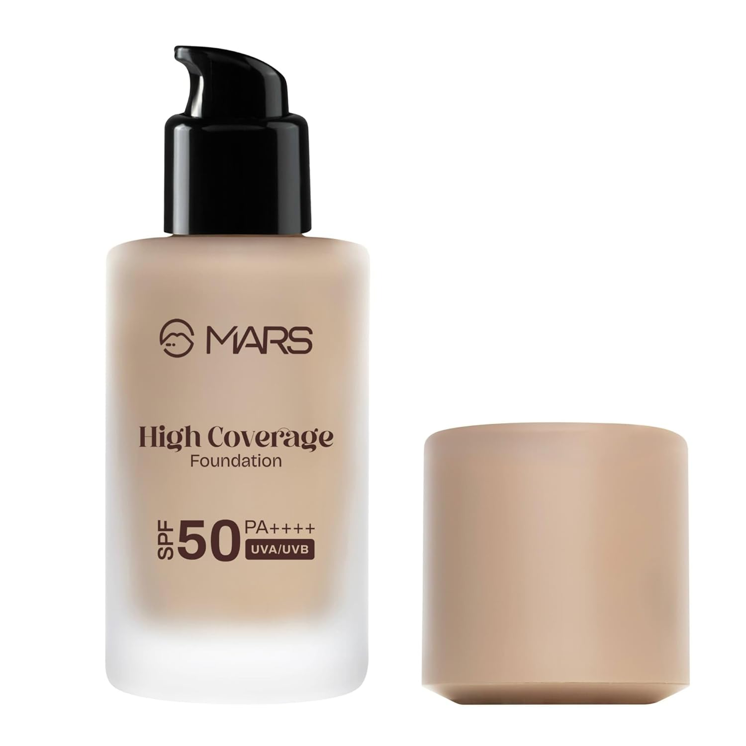 MARS SPF50 PA++++ High Coverage Foundation (40ml) | Blemish Free & Blendable Makeup | All Skin Type | IN-VIVO Tested with 5 Star UVA+UVB Protection Boots Rating (SHADE-04) - View 2 of 7