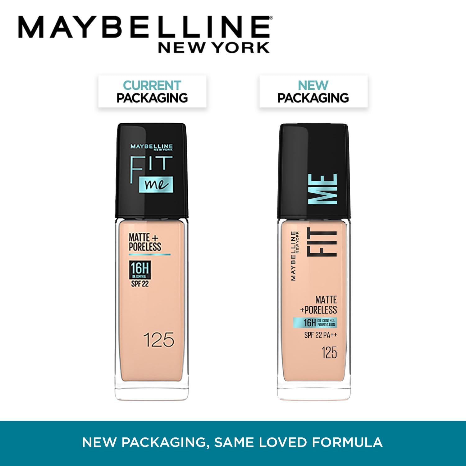 Maybelline New York Fit Me Matte + Poreless Liquid Foundation, pore minimising Foundation, lightweight formula suitable for daily use, Matte Finish Foundation for Indian Skin - 125 Nude Beige, 30 ml - View 9 of 9