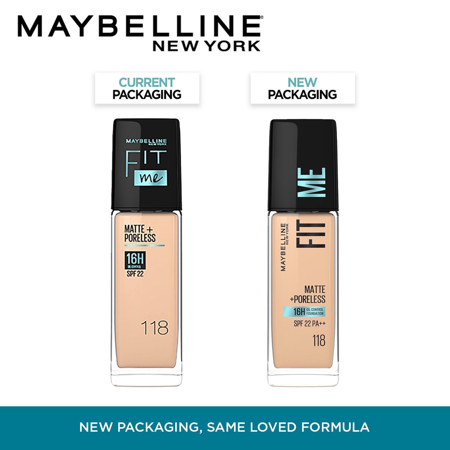 Maybelline New York Fit Me Matte + Poreless Liquid Foundation, , Matte Finish and pore minimizing Foundation, lightweight formula suitable for daily use and Indian Skin - 118 Light Beige, 30 ml - View 9 of 9