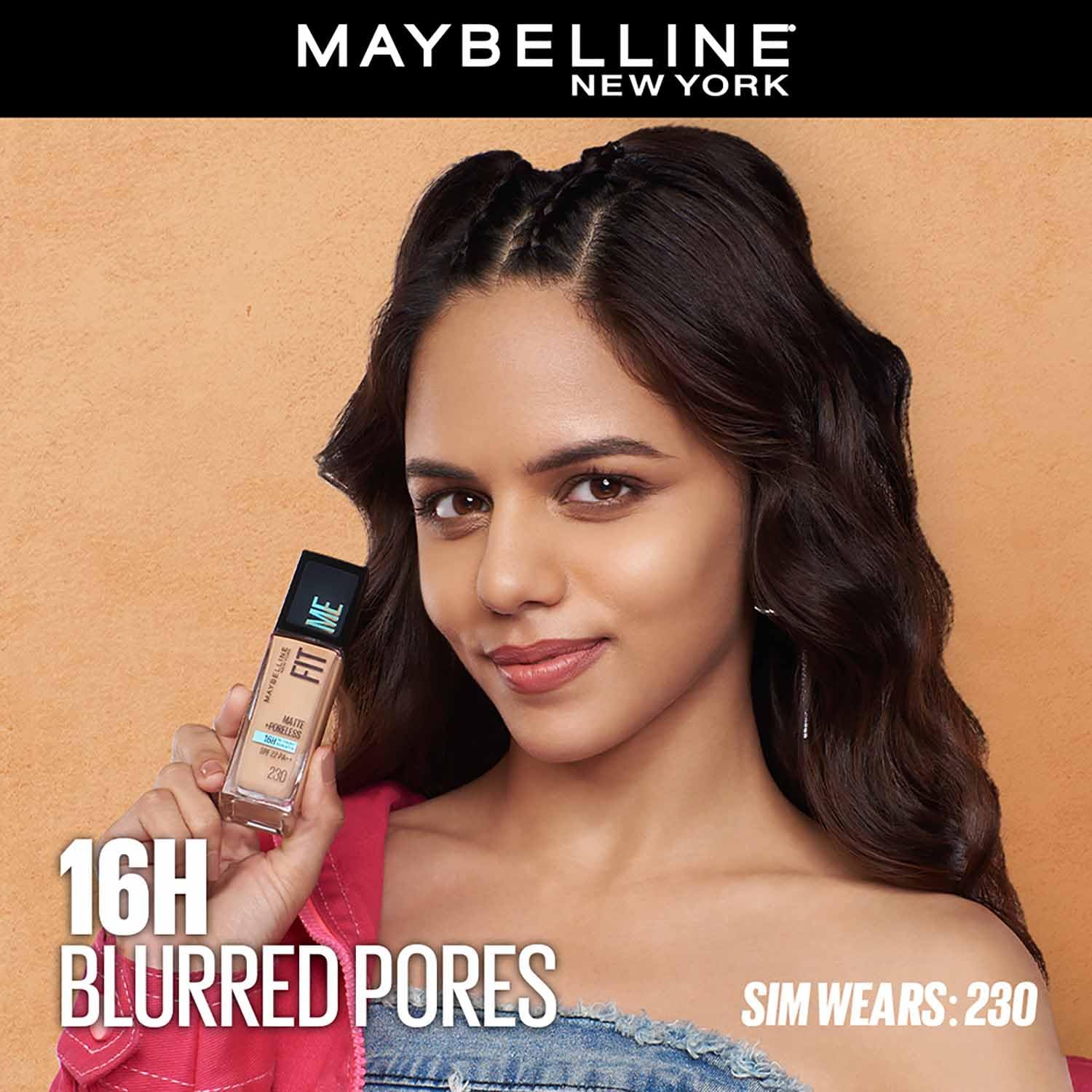 Maybelline New York Liquid Foundation, Matte Finish, With SPF, Absorbs Oil, Fit Me Matte + Poreless, 230 Natural Buff, 30 ml - View 2 of 7