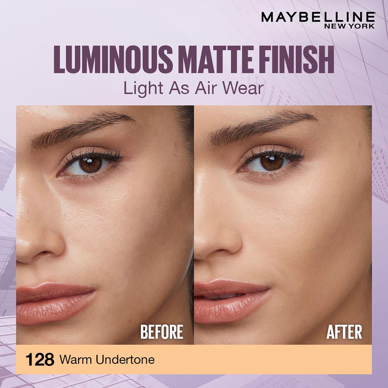 Maybelline New York Super Stay Lumi-Matte Liquid Foundation - 128, Up To 30H Long Wear, Water & Transfer Proof. SuperStay Lumi-Matte Liquid Foundation comes with Non-comedogenic & Vegan Formula | 35ml - View 7 of 11