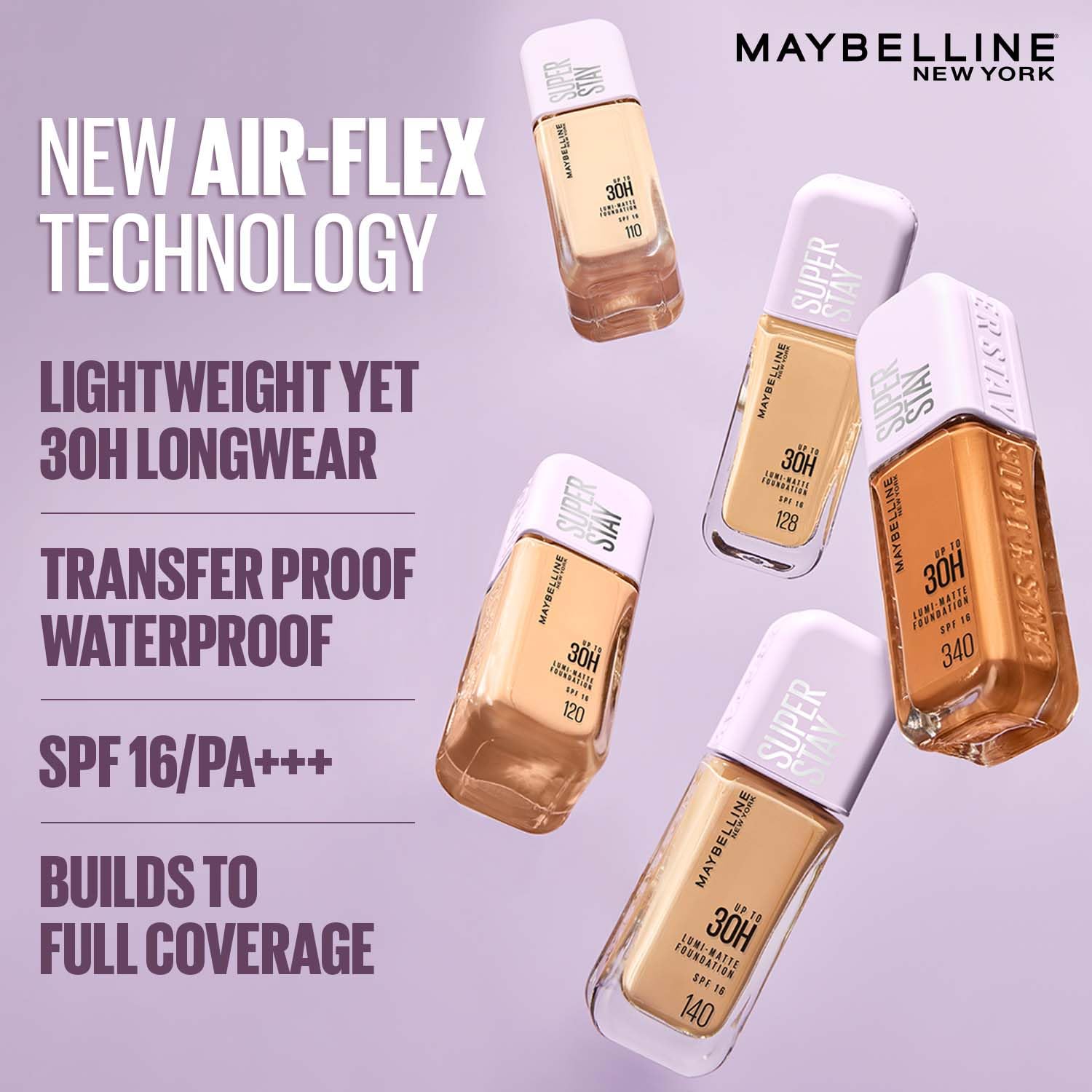 Maybelline New York Super Stay Lumi-Matte Liquid Foundation - 128, Up To 30H Long Wear, Water & Transfer Proof. SuperStay Lumi-Matte Liquid Foundation comes with Non-comedogenic & Vegan Formula | 35ml - View 8 of 11