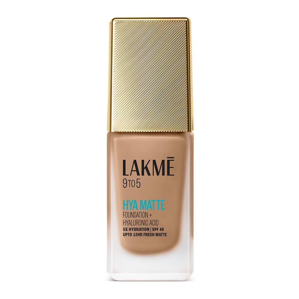 LAKMÉ 9to5 Hya Matte Full coverage Liquid All skin type Foundation + Hyaluronic Acid Cool Walnut - 25ml - View 11 of 11