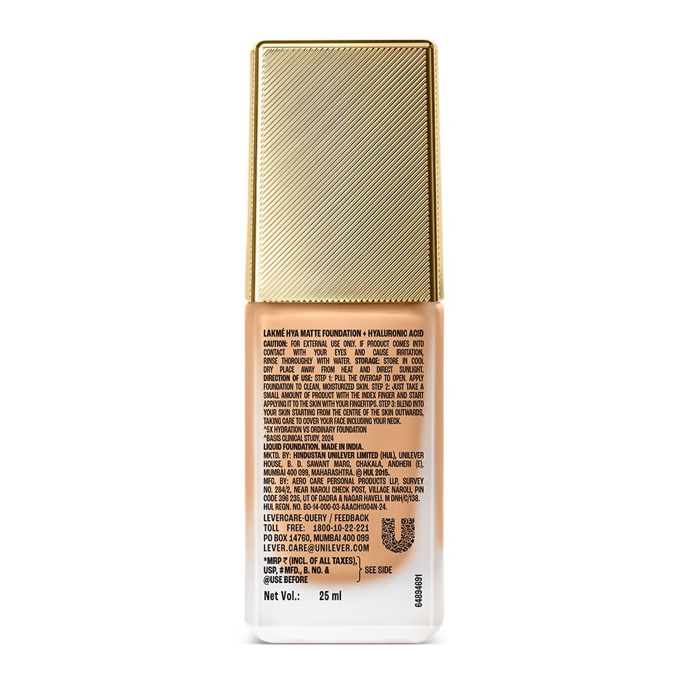 Lakme 9to5 Hya Matte Foundation + Hyaluronic Acid Cool Rose - 25ml - View 2 of 11