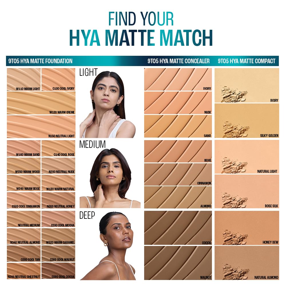 Lakme 9to5 Hya Matte Foundation + Hyaluronic Acid Neutral Medium - 25ml - View 4 of 10