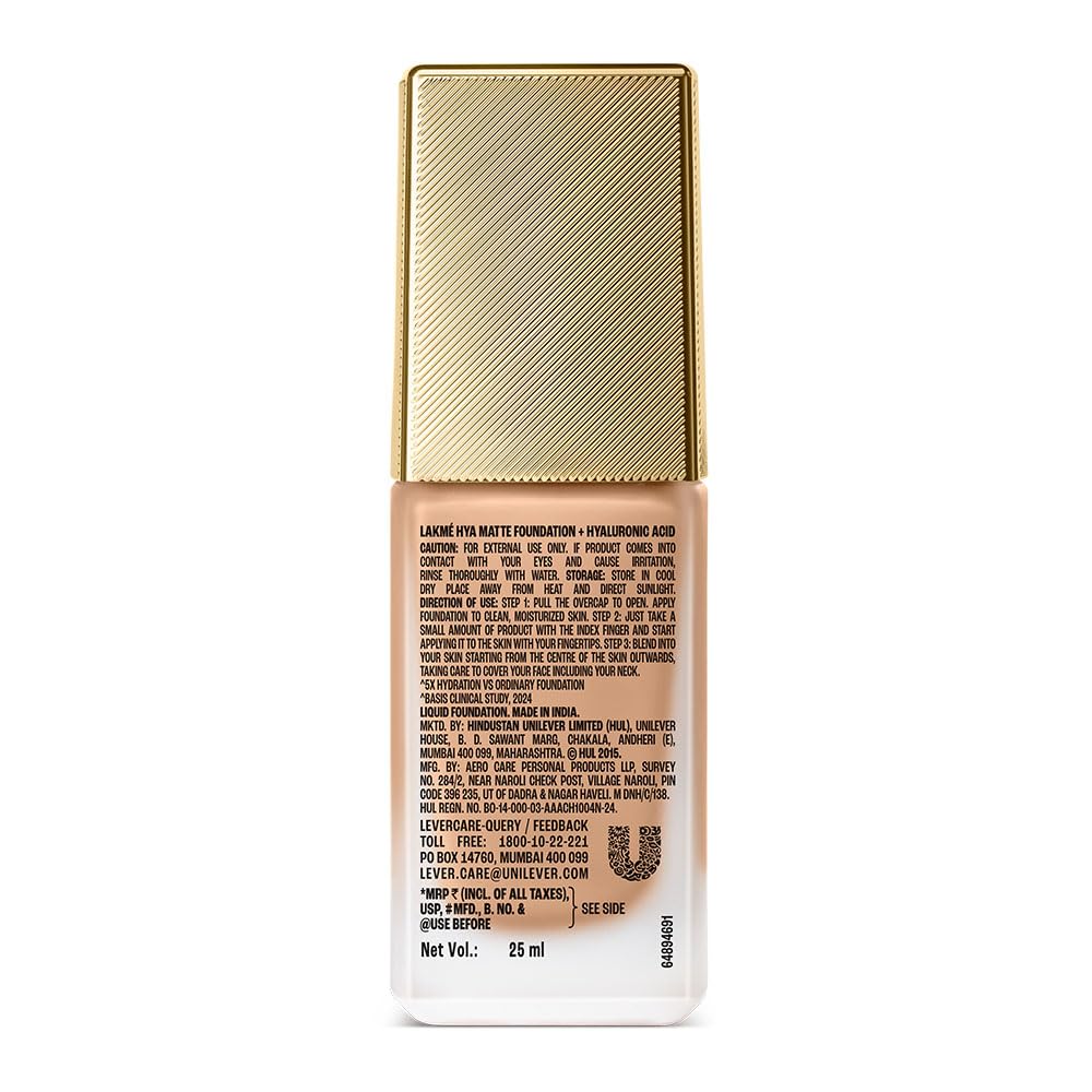 Lakme 9to5 Hya Matte Foundation + Hyaluronic Acid Warm Beige - 25ml - View 2 of 11