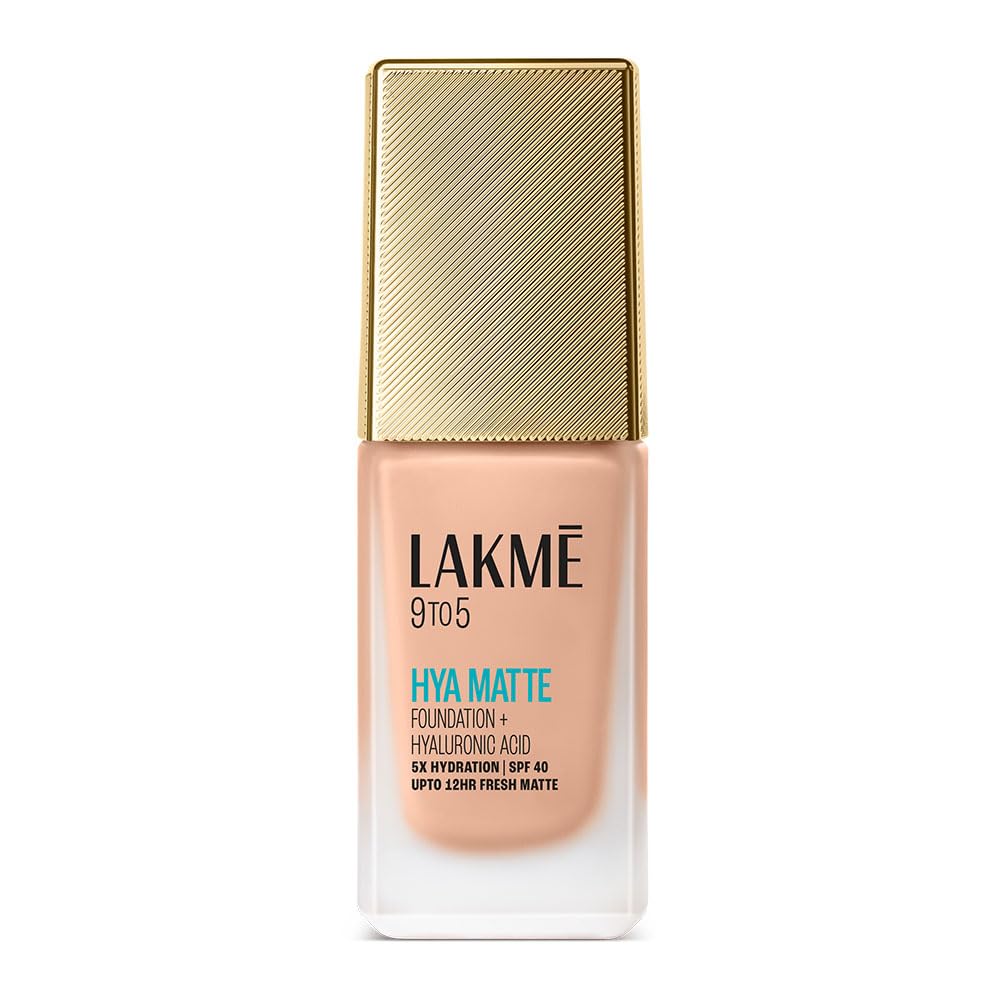 Lakme 9to5 Hya Matte Foundation + Hyaluronic Acid Warm Sand - 25ml - View 9 of 9