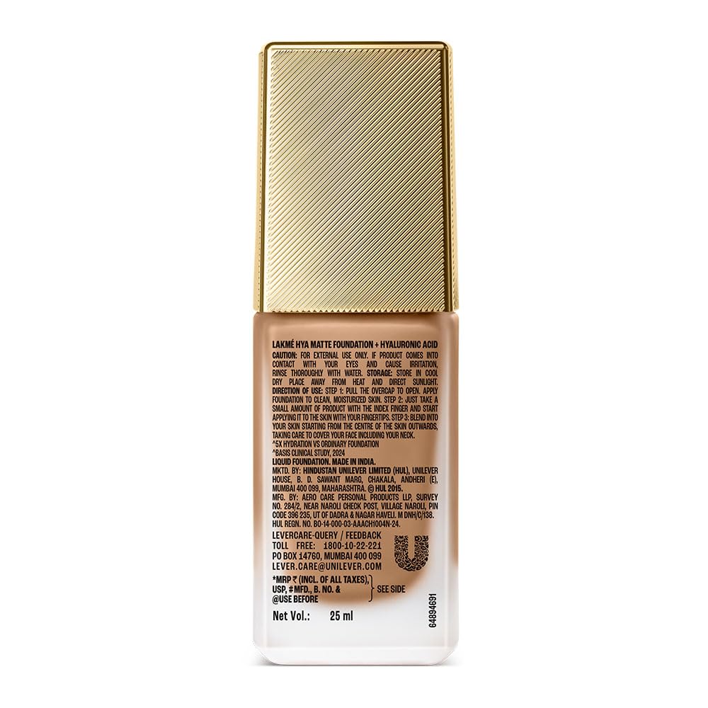 Lakme 9to5 Hya Matte Foundation + Hyaluronic Acid Cool Tan - 25ml - View 2 of 10