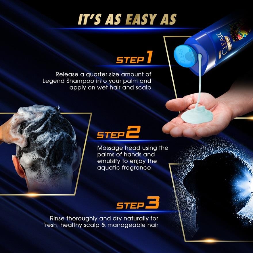 CLEAR MEN CR7 Legend Edition Shampoo 315ml(FROM MALAYSIA) - View 3 of 3