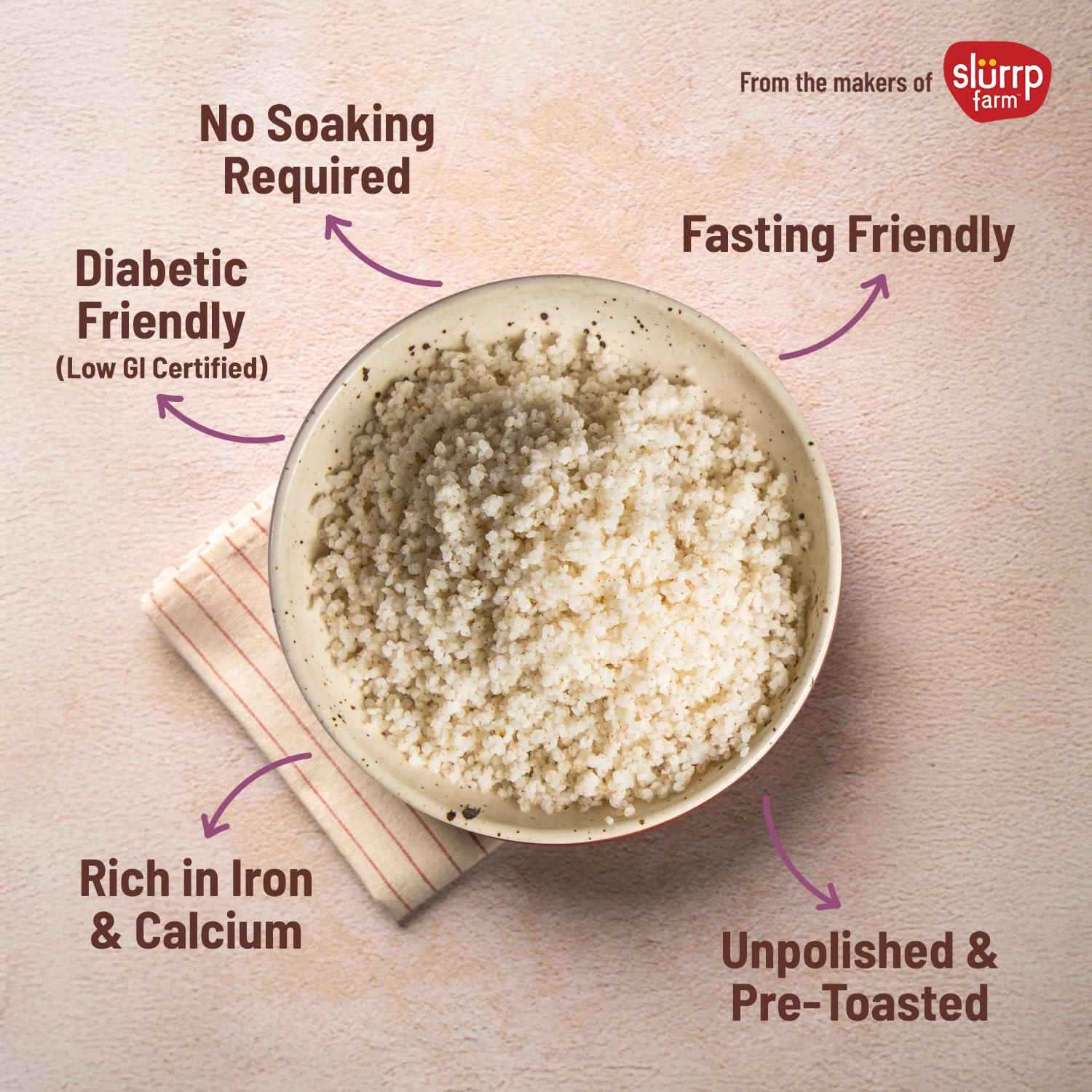 Mille Foxtail Millet Whole Grain | Certified Low GI | Rice Replacement | High Fibre and Plant Protein | Gluten Free | Cooks in 10 minutes | Can be used to cook Biryani, Lemon Puliyogare | Unpolished, Toasted, No Soaking Required | Kangni/Kakum/Navani/Korralu/Korra/Thinai, 500g - View 3 of 8