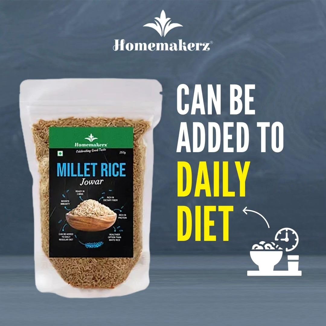 Homemakerz Ragi Millet Rice | Rich in Dietary Fiber | High in Protein | Ready in 3 Mins - 250 gm - View 2 of 6