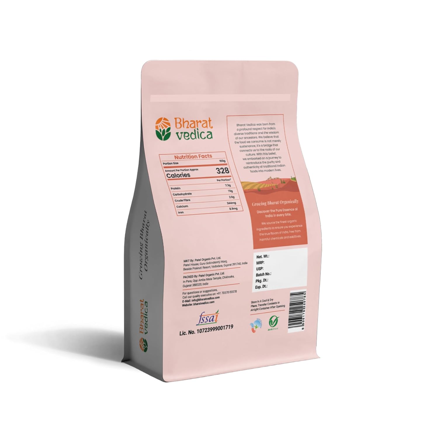 Bharat Vedica Organic Ragi (Finger) Millet 1kg | 100% Natural & Gluten Free | Rich in Fibre & Protein | Vegan Friendly | Whole Grain Ragi - View 5 of 5