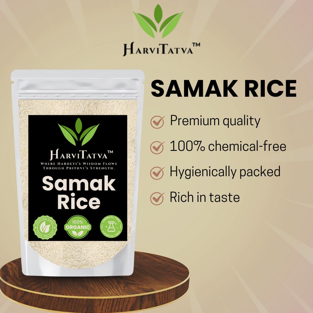 HarviTatva Samak Rice Whole | Barnyard Millet | Vrat Ke Chawal | Sama Chawal | Organic Millet Rice for Fasting | Naturally Grown | Gluten-Free- 400gm - View 2 of 6