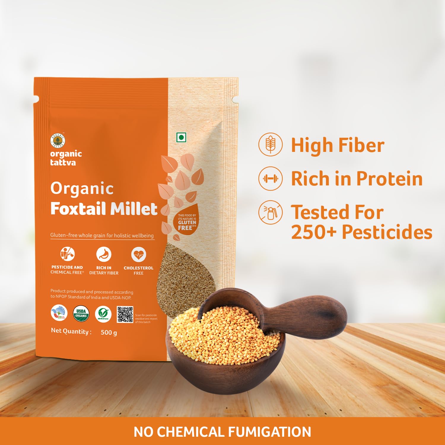 Organic Tattva - Organic Foxtail Millet 500 Gram | High Protein, Zero Cholesterol and Fiber Rich - View 4 of 8
