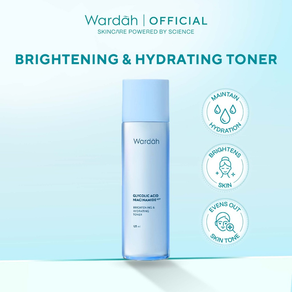 Wardah Brightening & Hydrating Toner, Refreshing Facial Toner for Hydrated and Radiant Skin, Helps Improve Skin Moisture Balance, Lightweight Daily Skincare Formula, Suitable for All Skin Types, 125ml - View 2 of 3