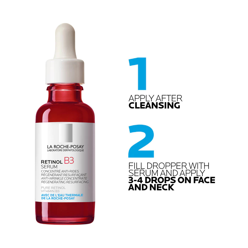 La Roche Posay Retinol B3 Serum 30ml|Anti-Wrinkle Anti-Dark Spot Serum with Pure Retinol & Vitamin B3 for Aging Skin - View 3 of 3