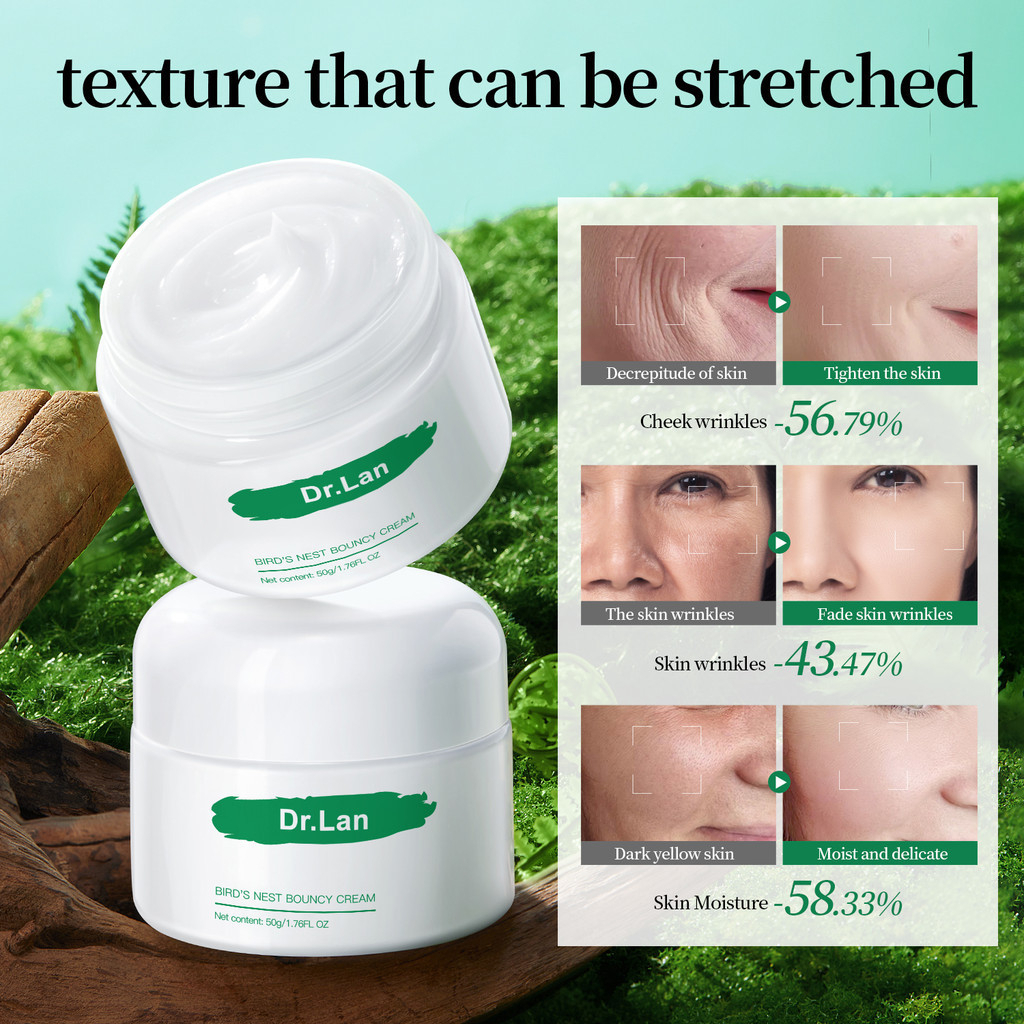 Dr. Lan Bird's Nest Bouncy Cream Revitalize Skin Deep Nourishing Enhance Elasticity Moisturizing Face Cream Anti-Aging Hydrating Repairing Firming Smooth Soft Radiant Complexion Daily Skincare Treatment 50g Formula Skin Care - View 2 of 3