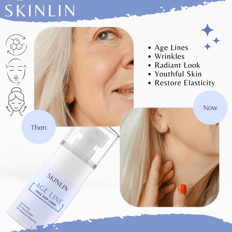 SKINLIN Age Line Anti-Aging Serum – Advanced Wrinkle Reduction Formula for Smoother, Firmer, Youthful-Looking Skin, Rejuvenates Complexion, Restores Elasticity, Hydrates Deeply, and Helps Reduce Visible Signs of Aging Naturally - View 2 of 3