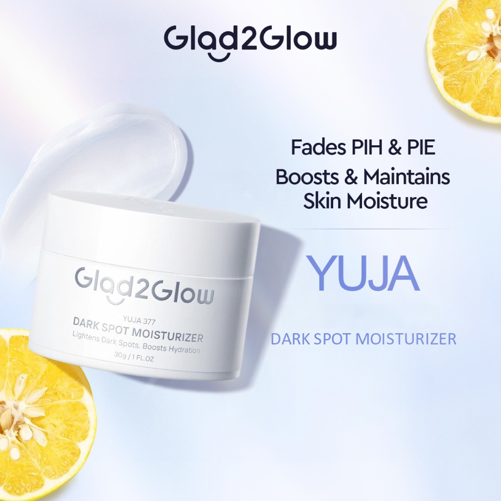 Glad2Glow Yuja 377 Dark Spot Moisturizer 30g – Brightening Face Cream for Dark Spot Care, Post-Acne Marks, Uneven Skin Tone, Deep Hydration, and Radiant Healthy-Looking Skin - View 2 of 3