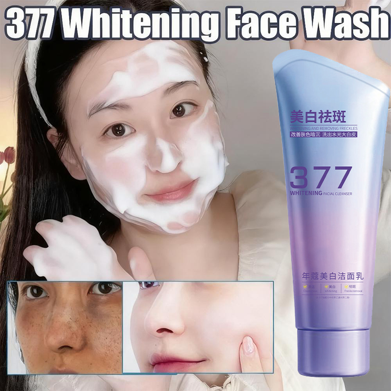 377 Whitening Facial Cleanser – Niacinamide & VC Bear Fruit Formula for Deep Cleansing, Oil Control, Blackhead Removal, Freckle Care, Brightening & Hydrating Skin Cleanser - View 2 of 3
