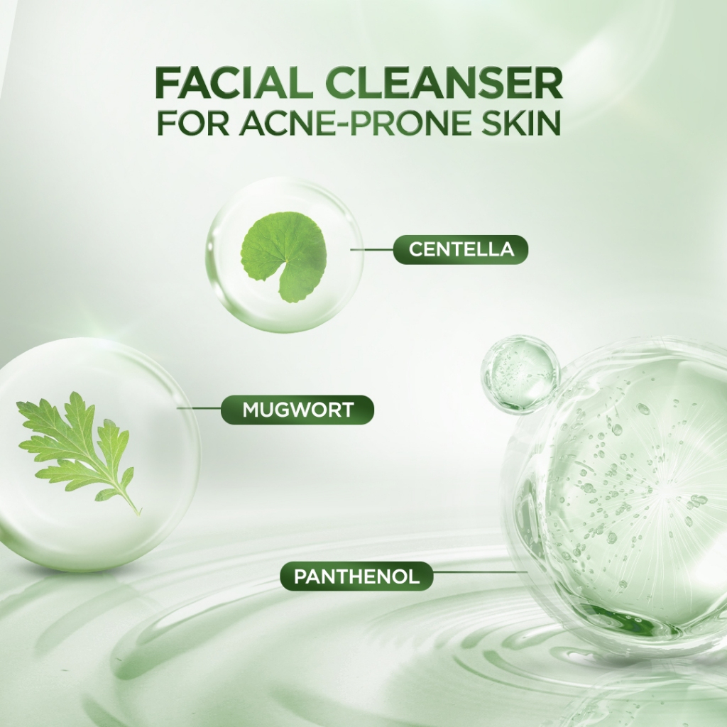 Acnaway Mugwort Acne Gel Face Wash 100ml – Acne-Prone Skin Cleanser with Mugwort, Centella & Panthenol for Oil Control, Redness Relief, and Gentle Deep Cleansing - View 3 of 3