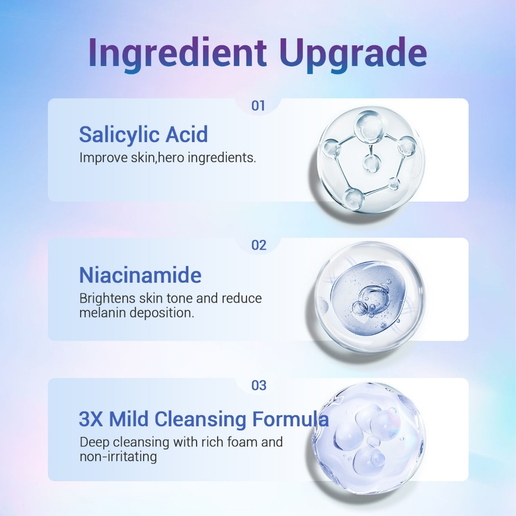 Freshiny Salicylic Acid Facial Cleanser 100g – Acne Care Face Wash for Deep Cleansing, Oil Control, Pore Purifying, Skin Brightening, and Smoother Youthful-Looking Skin - View 3 of 3