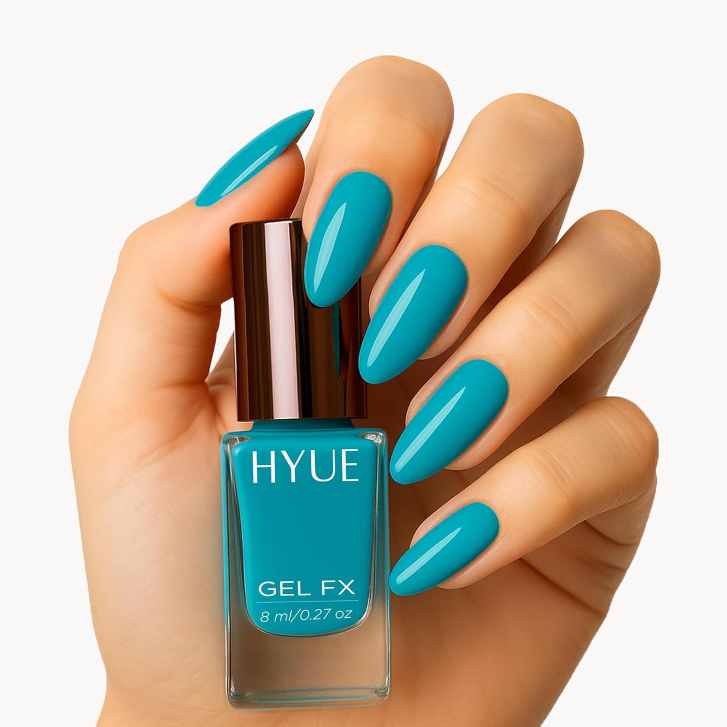 HYUE Gel FX Nail Paint | Median | 8ml | Ultra-Glossy Finish | 14-Day Long-Lasting Wear | Quick-Dry & Chip-Resistant | Vegan & Paraben-Free | No UV Needed | 33 Rich Salon-Quality Shades - View 5 of 5